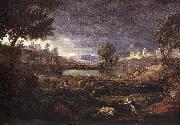 Nicolas Poussin Strormy Landscape Pyramus and Thisbe oil painting on canvas
